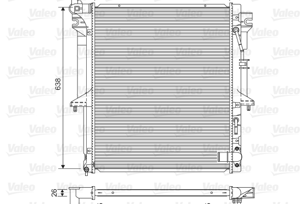 Radiatore, Raffreddamento motore - 701585 VALEO