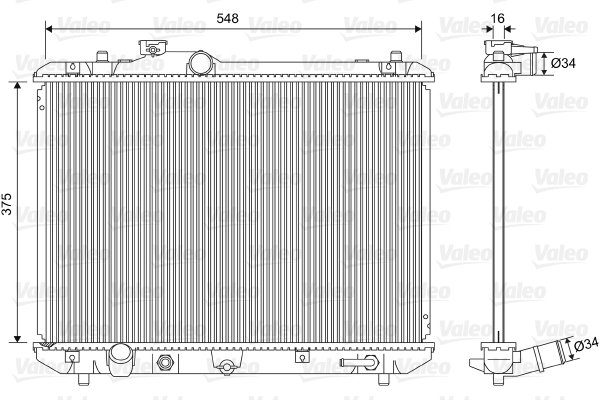 Radiatore, Raffreddamento motore - 701587 VALEO