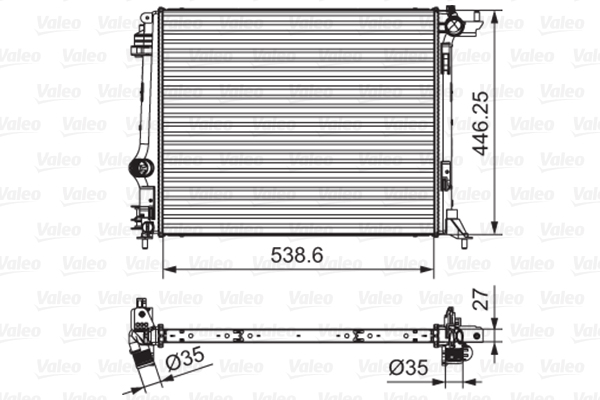 Radiatore, Raffreddamento motore - 701662 VALEO