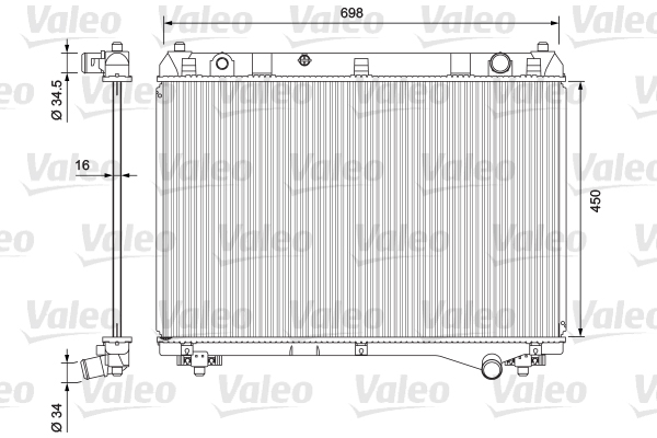 Radiatore, Raffreddamento motore - 701722 VALEO