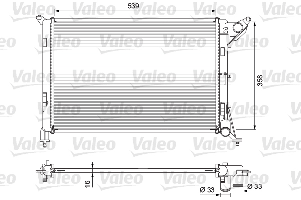 Radiatore, Raffreddamento motore - 701730 VALEO