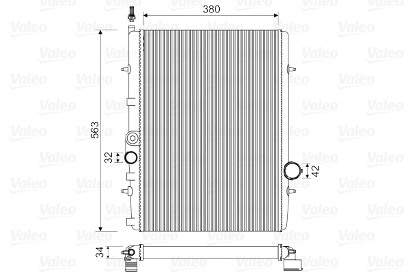 Radiatore, Raffreddamento motore - 732906 VALEO