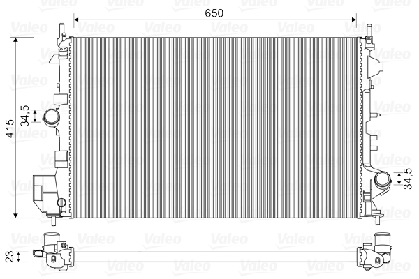 Radiator, engine cooling - 734981 VALEO