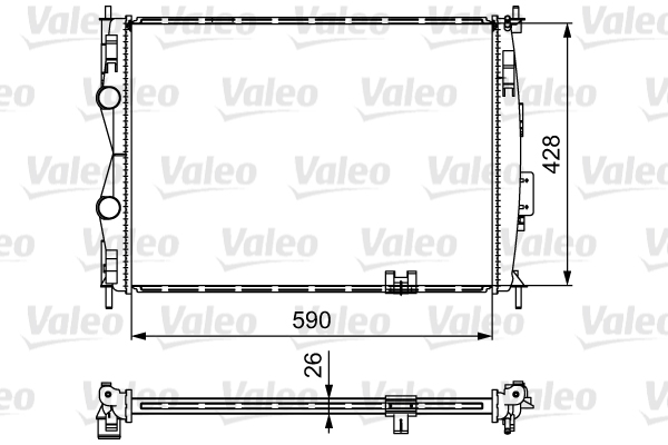 Radiator, engine cooling - 735116 VALEO