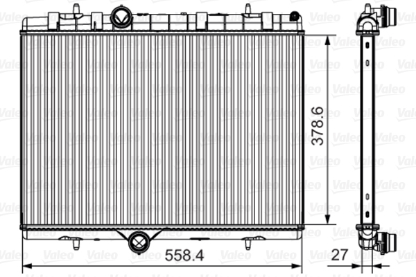 Radiatore, Raffreddamento motore - 735630 VALEO