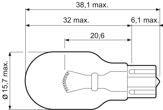 Bulb, indicator - 032215 VALEO