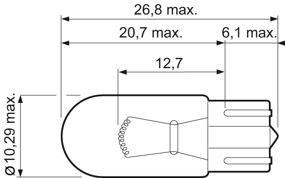 Bulb, indicator - 032700 VALEO