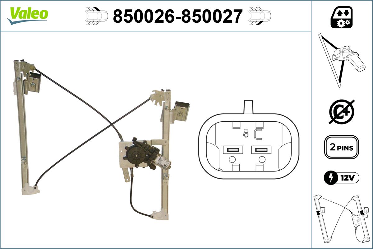 Window Regulator - 850026 VALEO