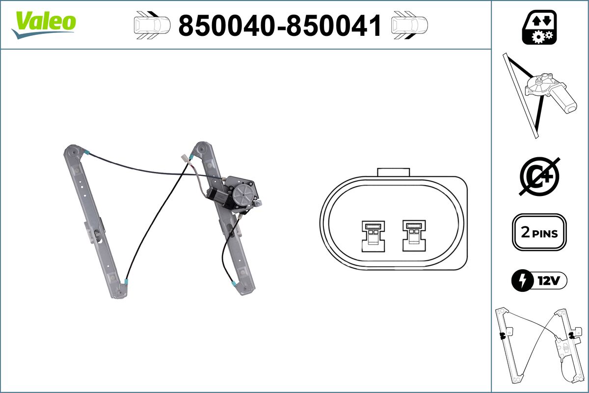 Window Regulator - 850040 VALEO
