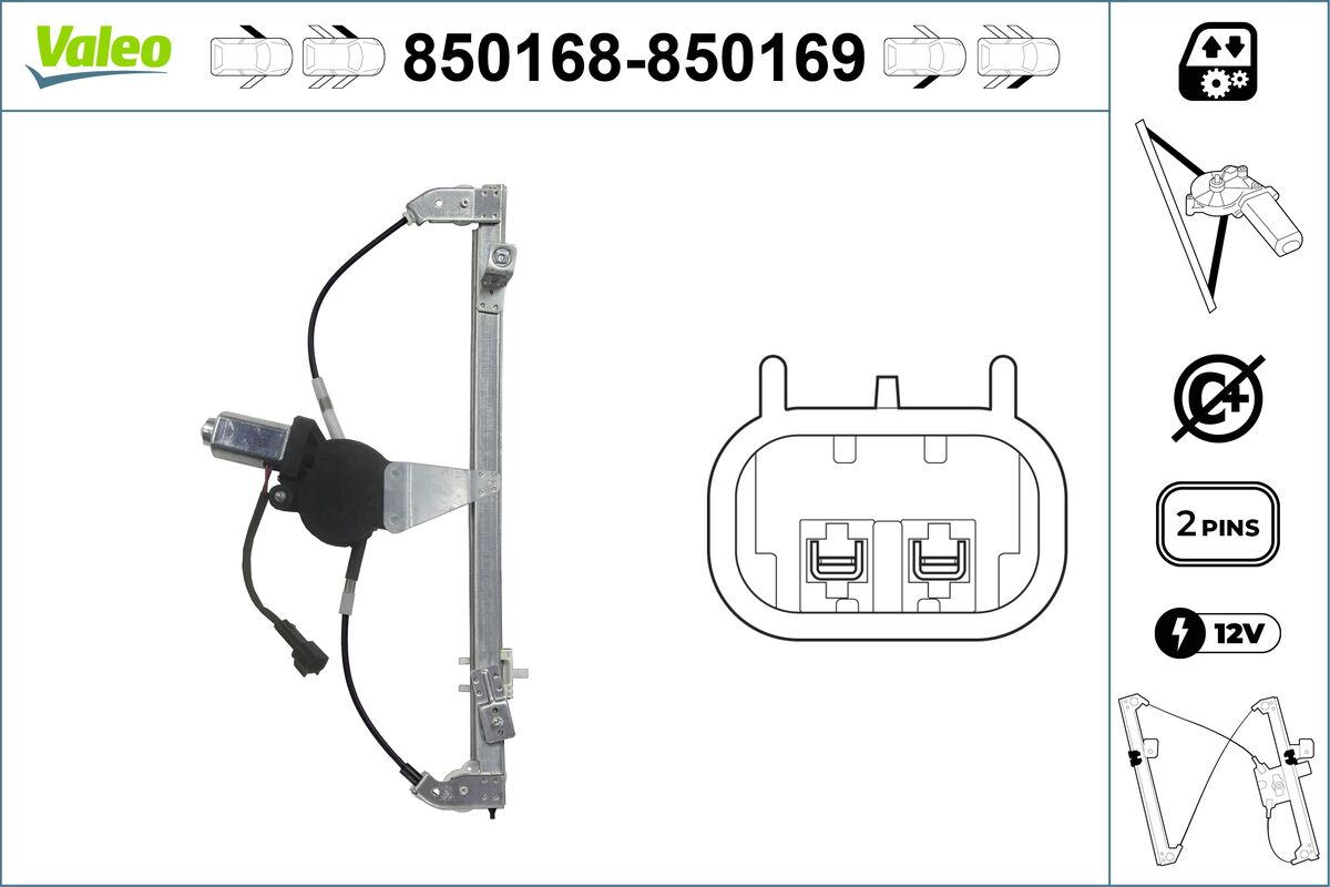 Window Regulator - 850168 VALEO