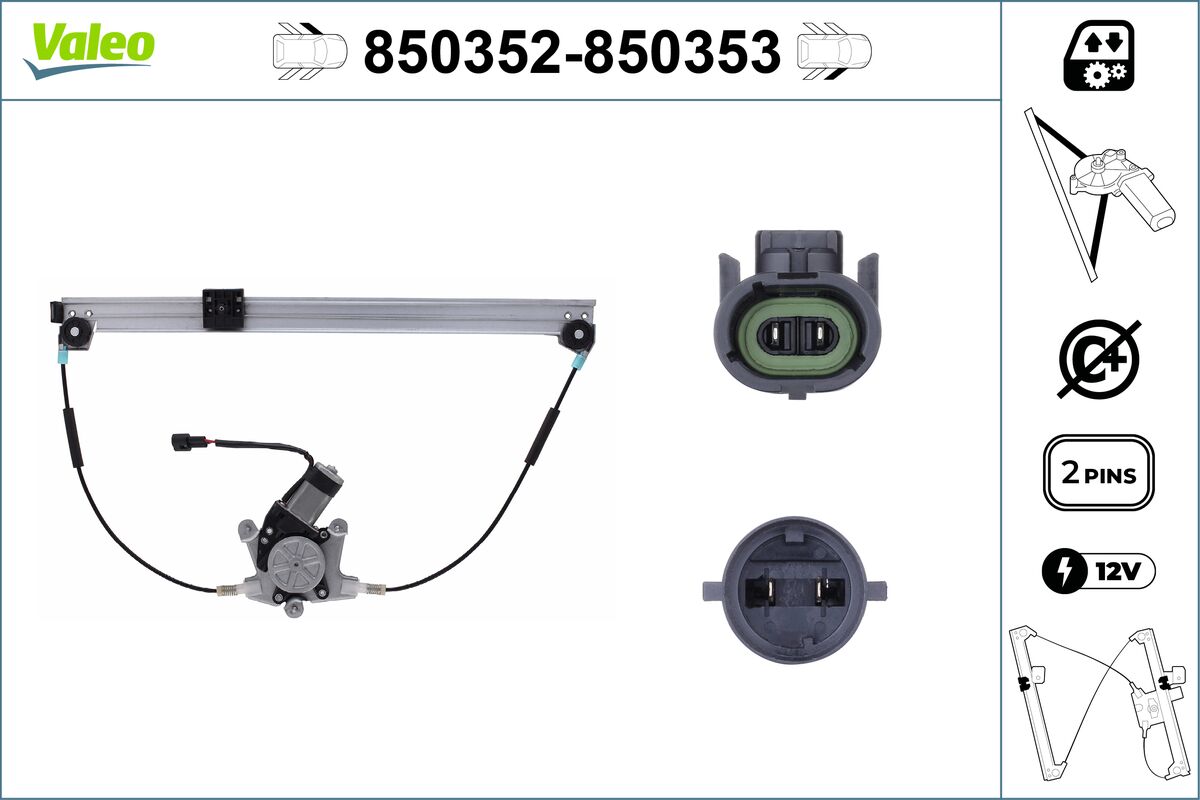 Window Regulator - 850352 VALEO