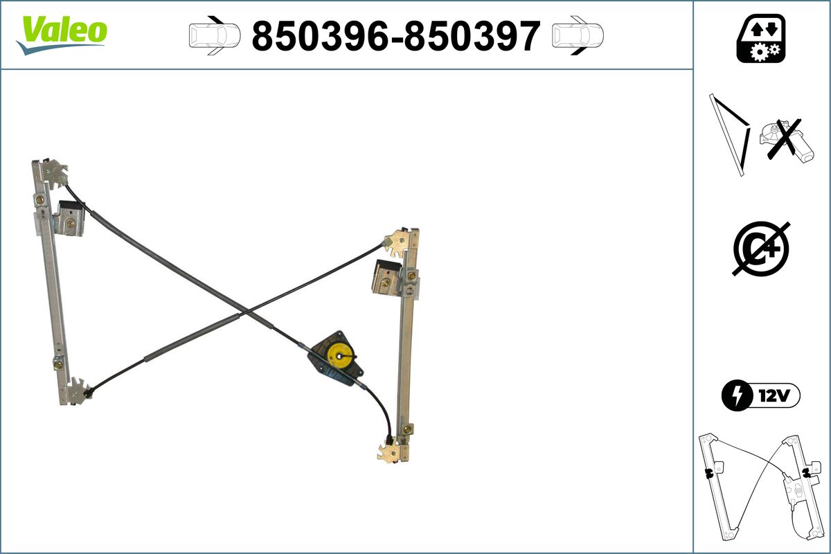 Window Regulator - 850396 VALEO