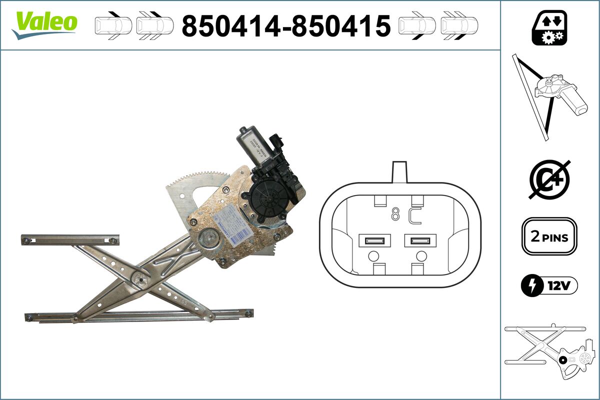 Window Regulator - 850414 VALEO