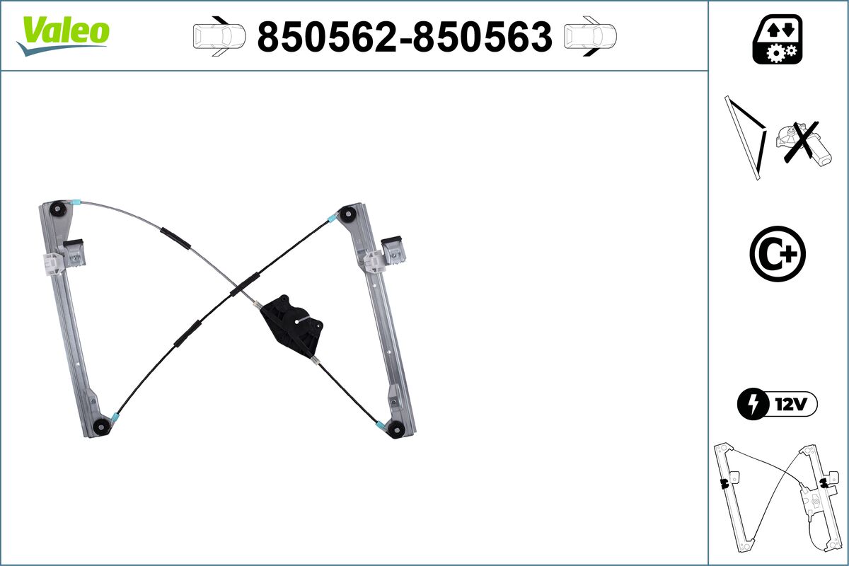 Window Regulator - 850562 VALEO