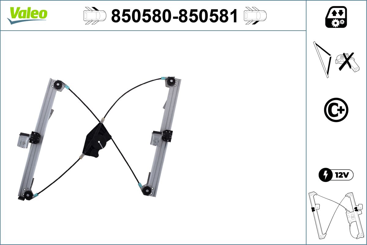 Window Regulator - 850580 VALEO