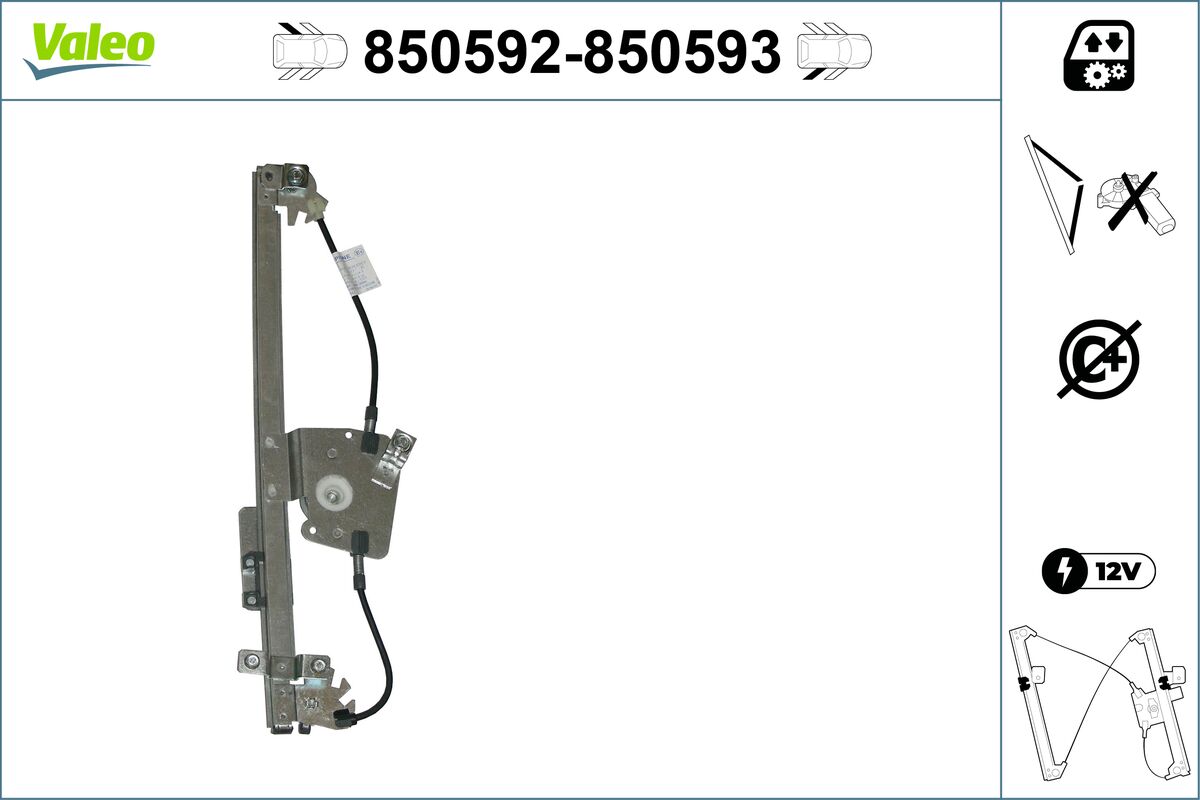 Window Regulator - 850592 VALEO