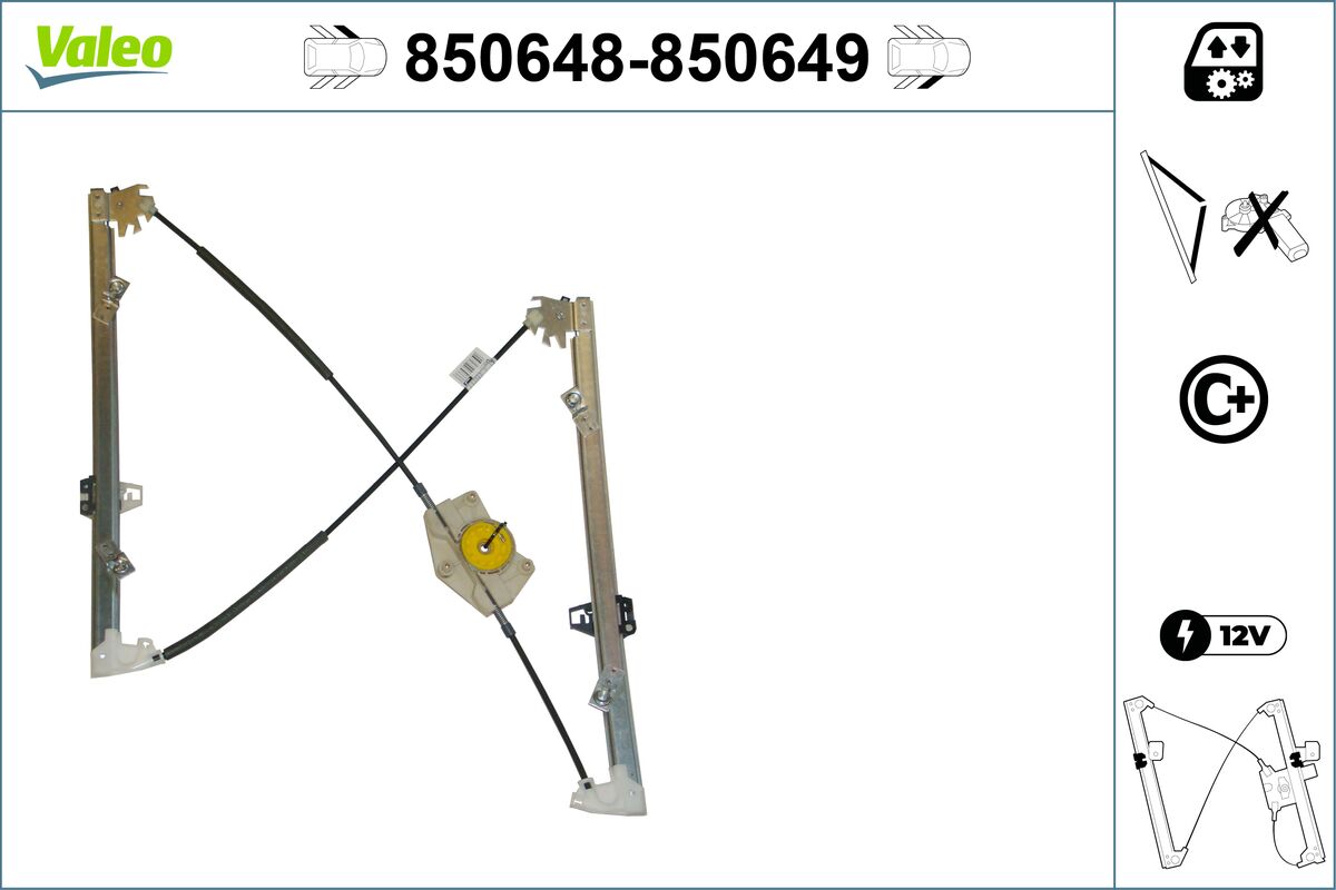 Window Regulator - 850648 VALEO