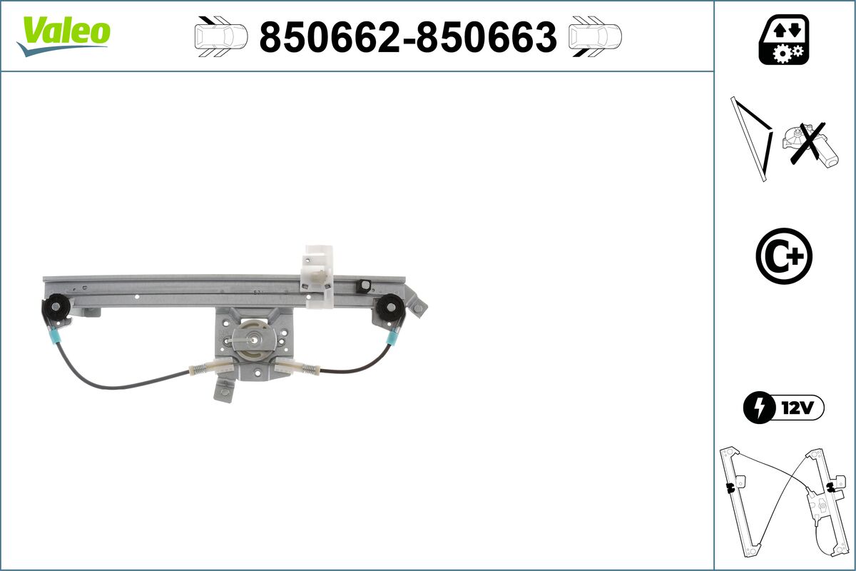 Window Regulator - 850662 VALEO