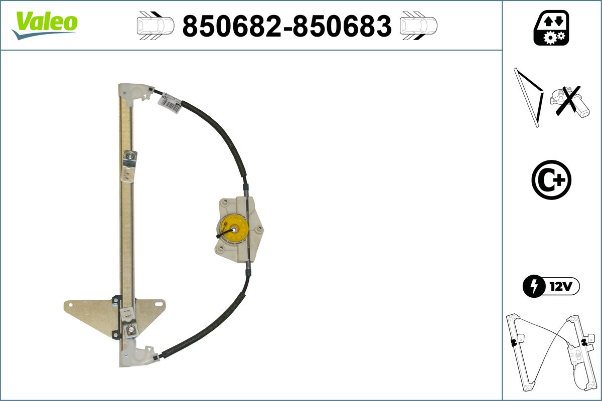 Window Regulator - 850682 VALEO