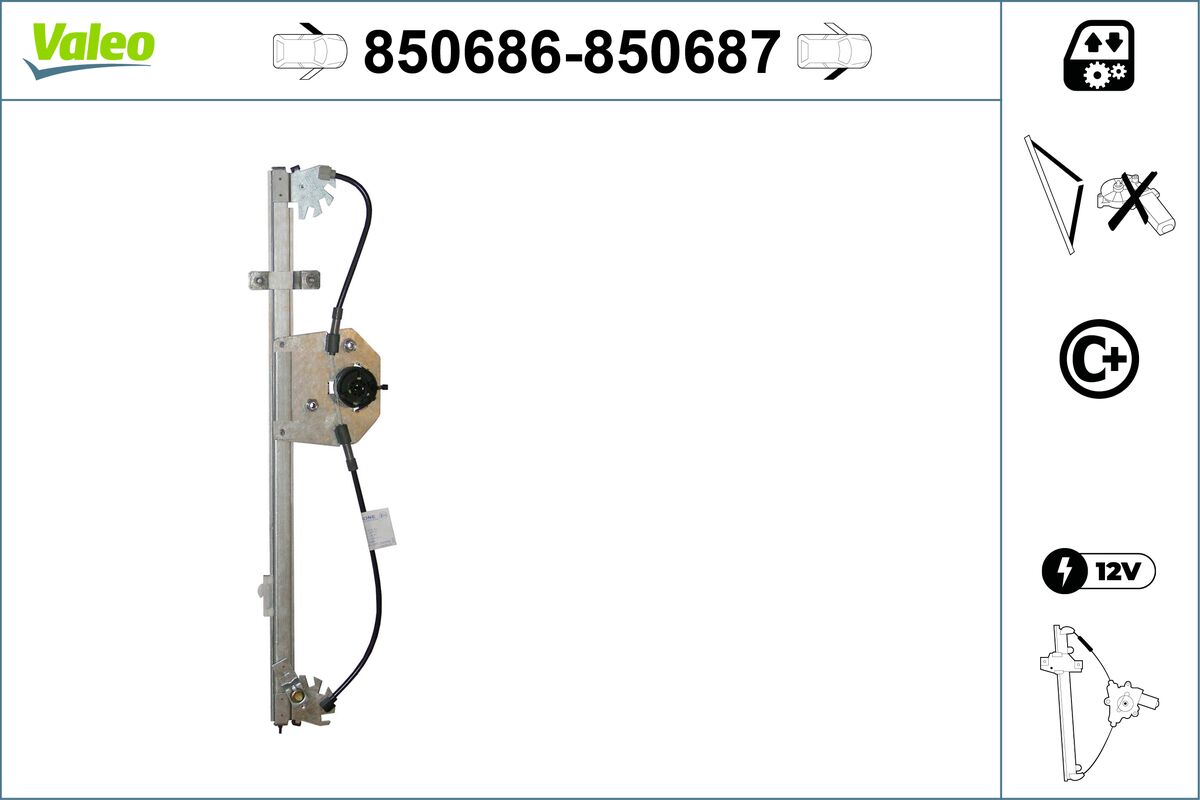 Window Regulator - 850686 VALEO