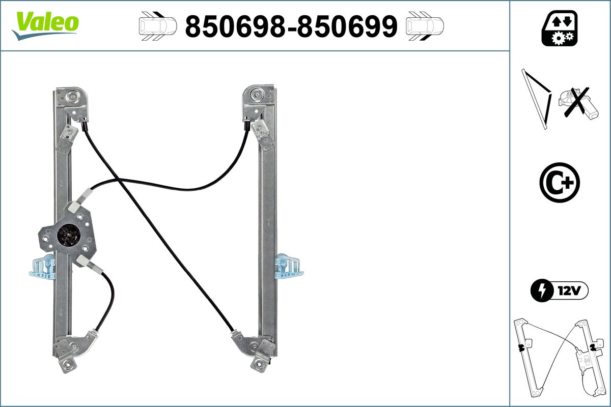 Window Regulator - 850698 VALEO