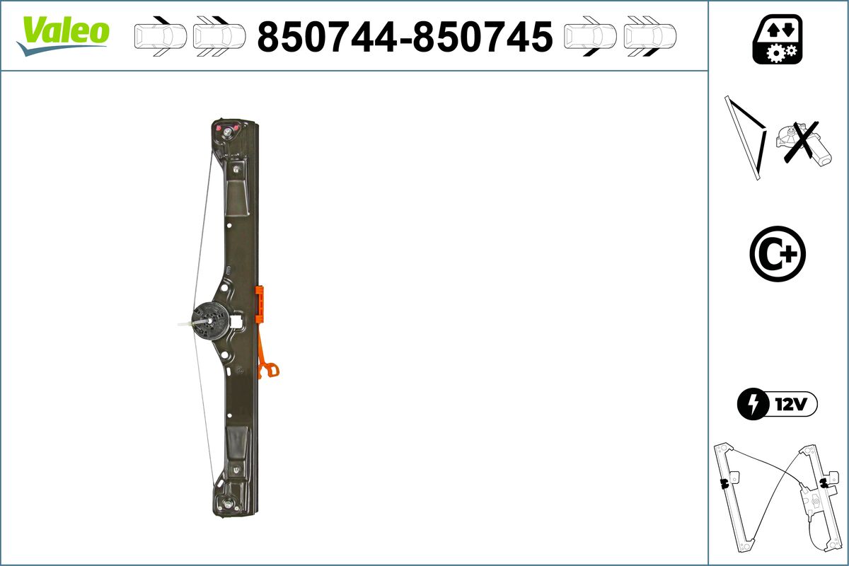 Window Regulator - 850744 VALEO