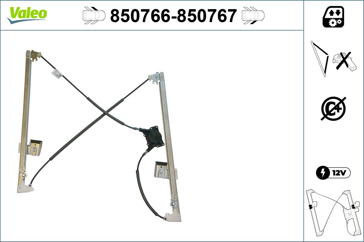 Window Regulator - 850766 VALEO