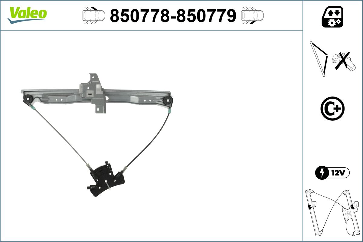 Window Regulator - 850778 VALEO