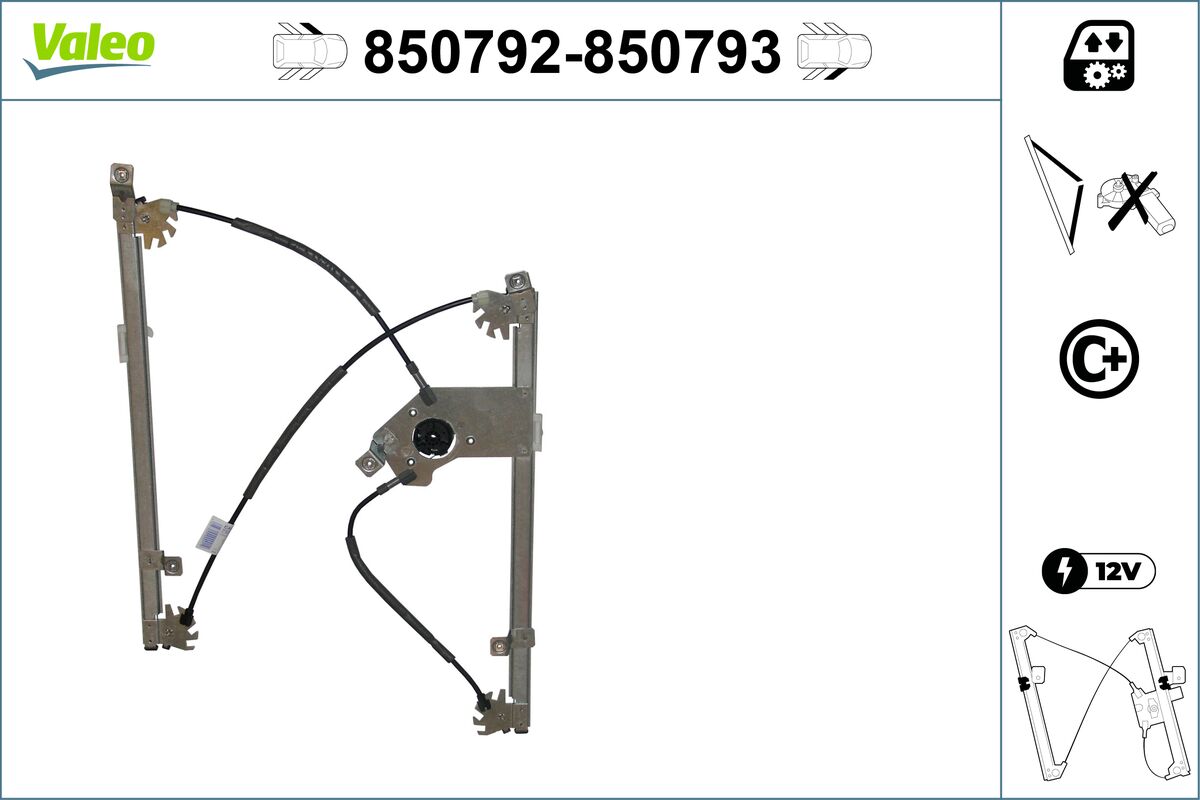 Window Regulator - 850792 VALEO