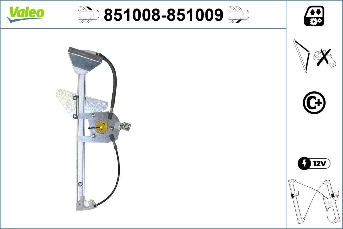 Window Regulator - 851008 VALEO