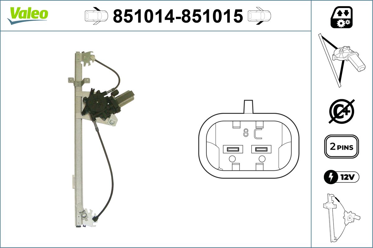 Window Regulator - 851014 VALEO