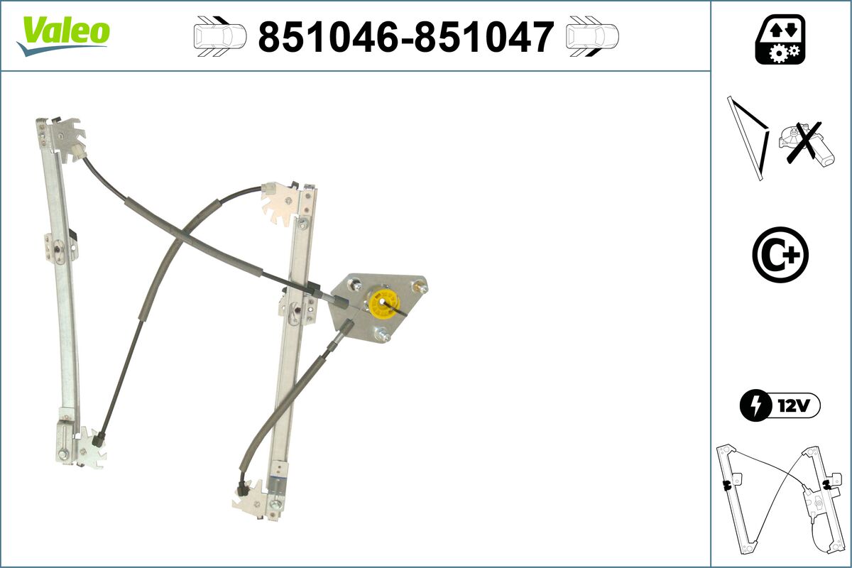 Window Regulator - 851046 VALEO