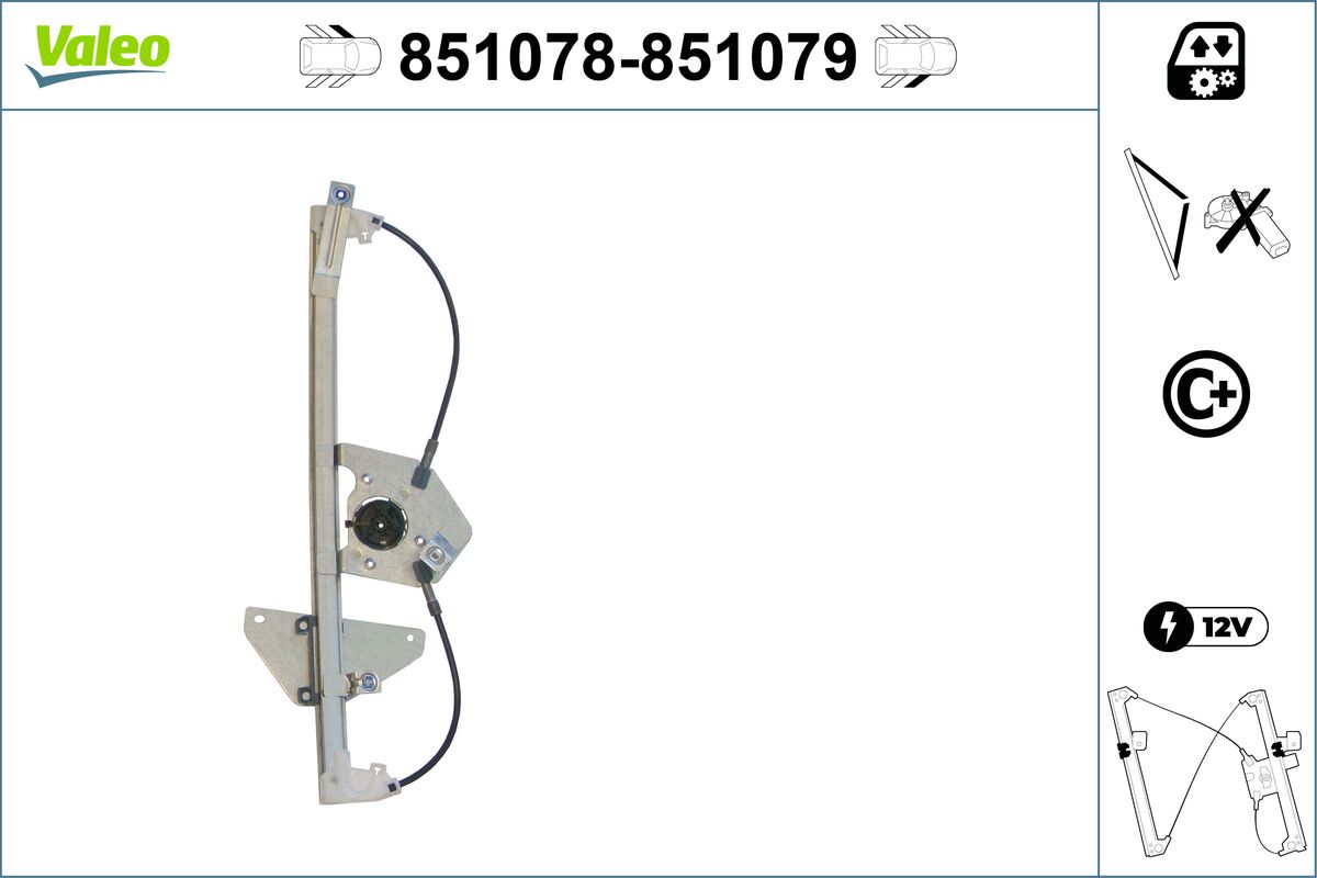 Window Regulator - 851078 VALEO
