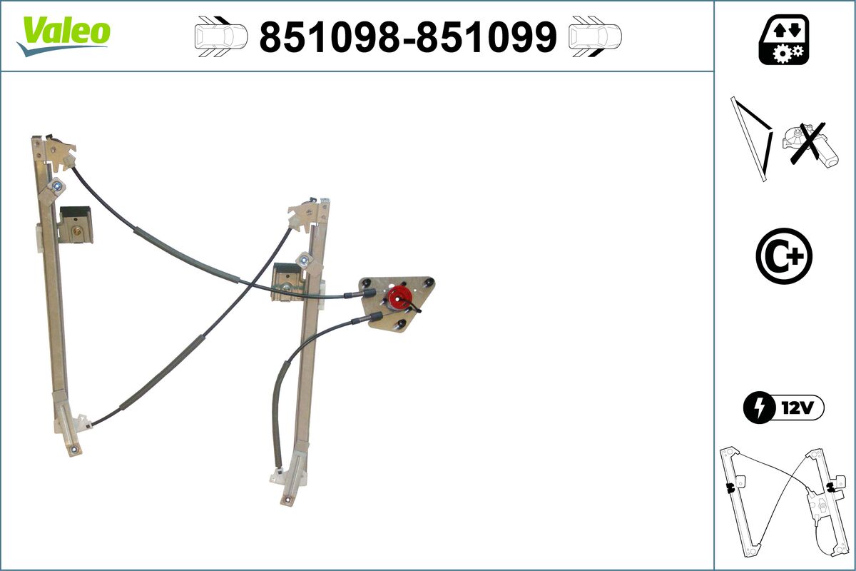 Window Regulator - 851098 VALEO