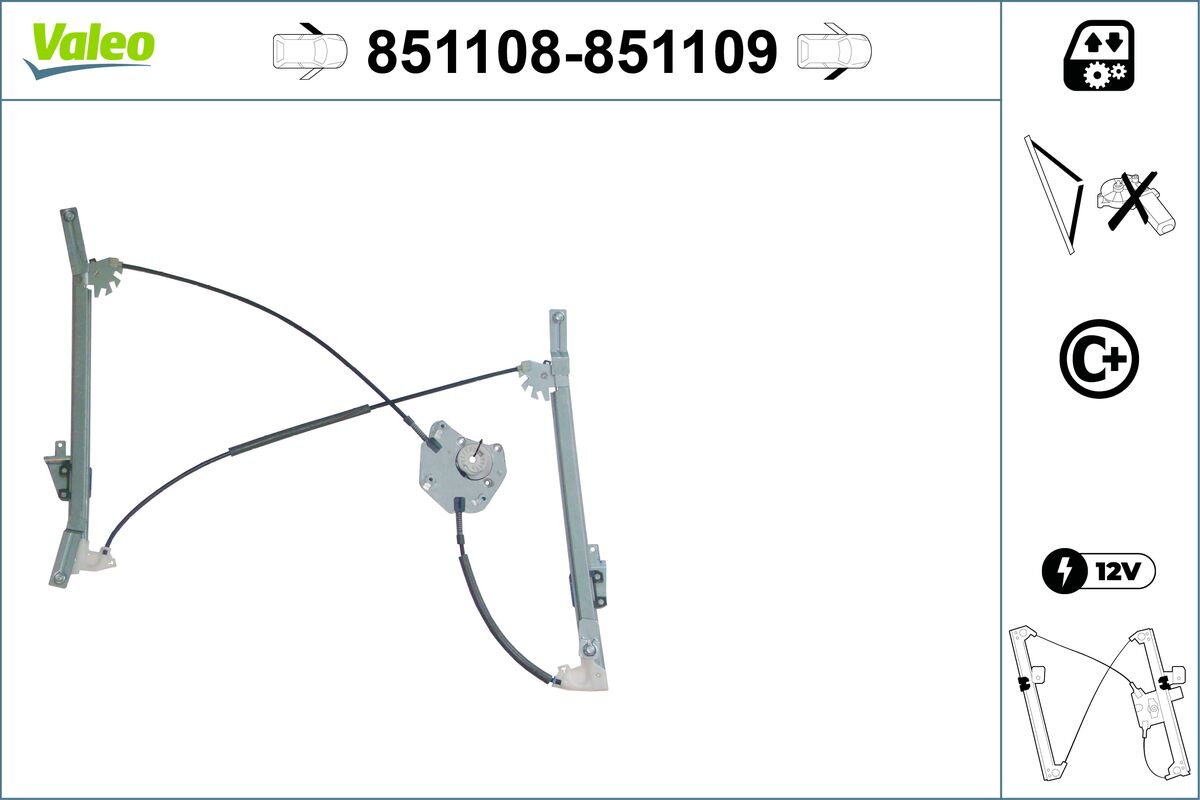 Window Regulator - 851108 VALEO