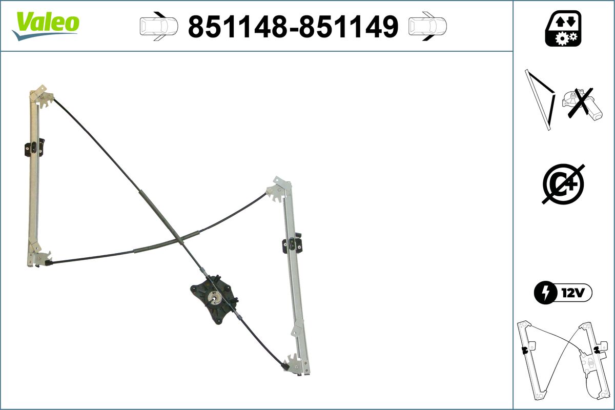 Window Regulator - 851148 VALEO