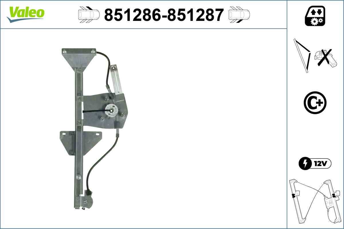 Window Regulator - 851286 VALEO