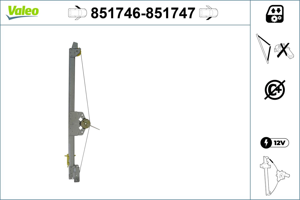 Window Regulator - 851746 VALEO