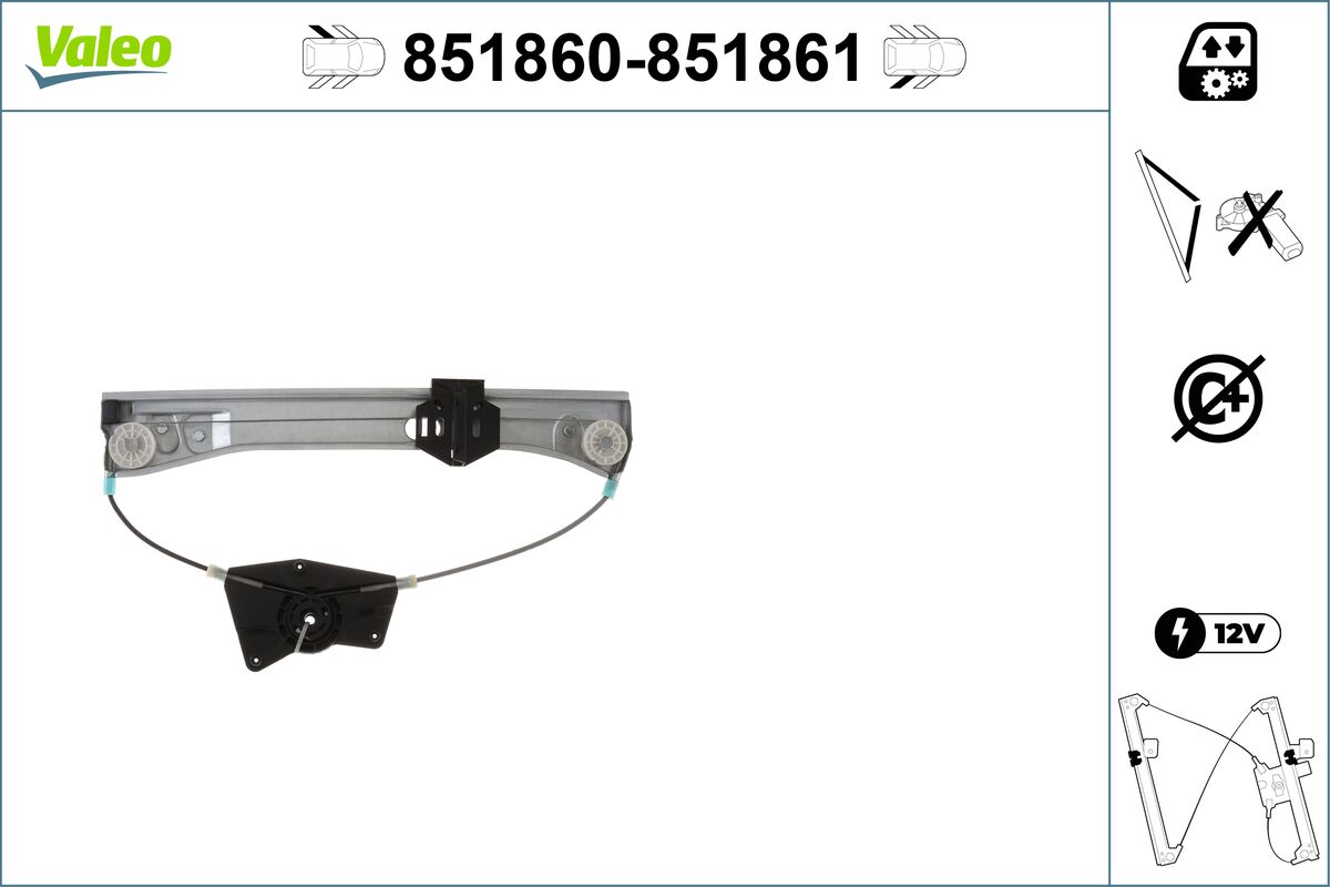 Window Regulator - 851860 VALEO