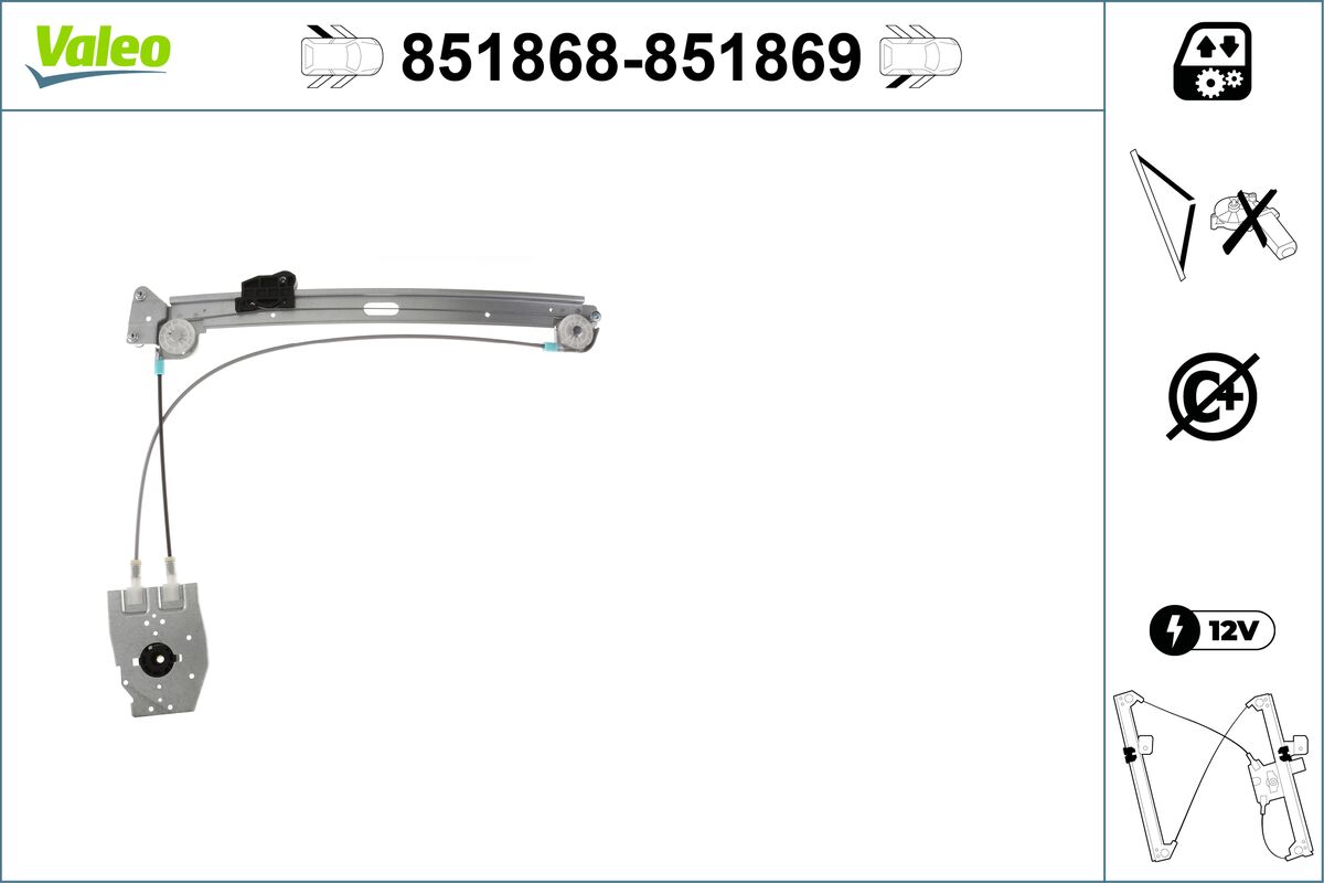 Window Regulator - 851868 VALEO