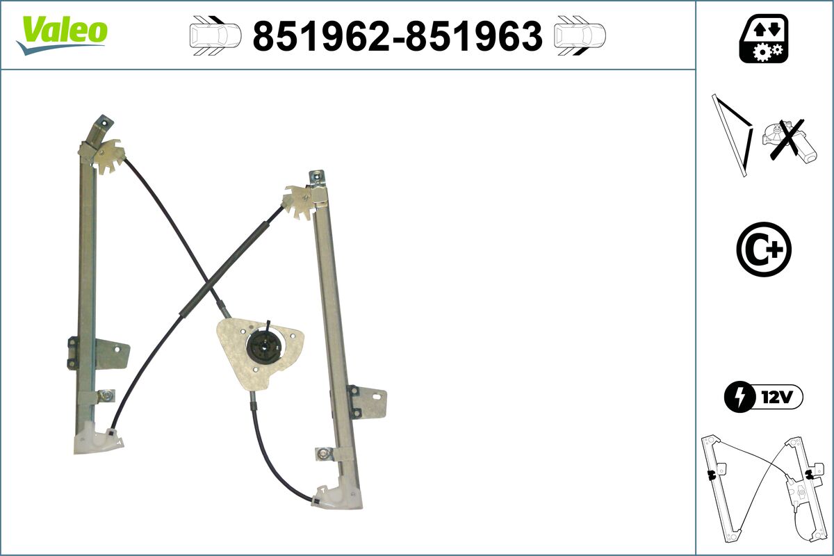 Window Regulator - 851962 VALEO