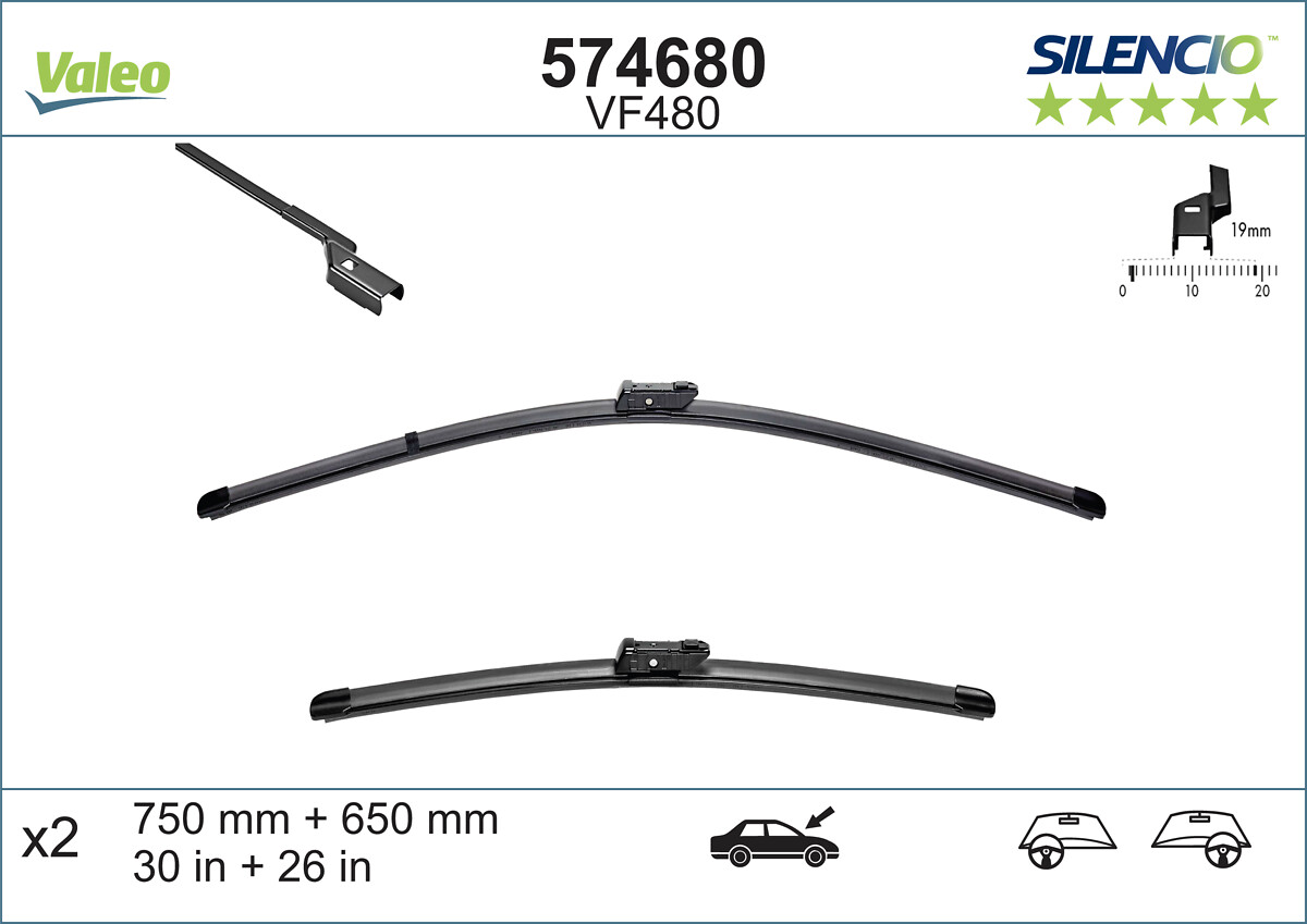 Wiper Blade - 574680 VALEO
