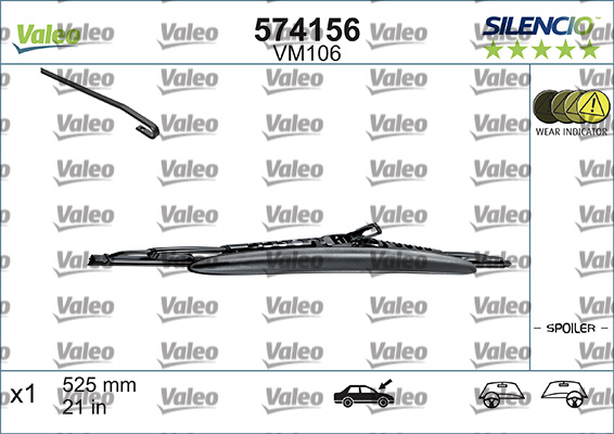 Wiper Blade - 574156 VALEO