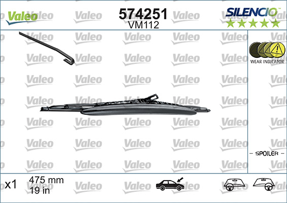 Wiper Blade - 574251 VALEO