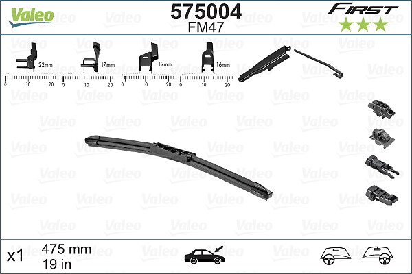 Wiper Blade - 575004 VALEO