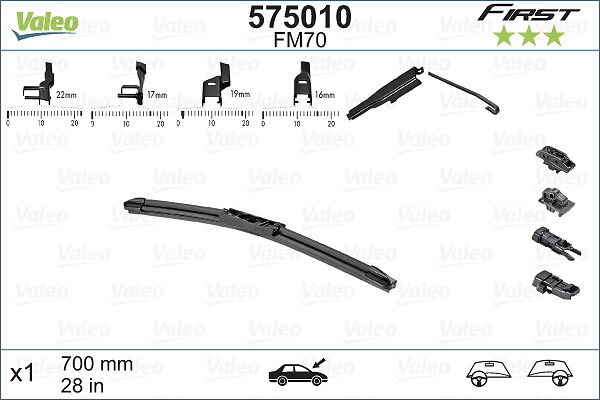 Wiper Blade - 575010 VALEO