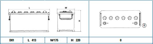 Starterbatterie - ET650 EXIDE