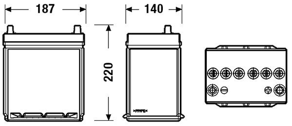 Starterbatterie - EB356A EXIDE