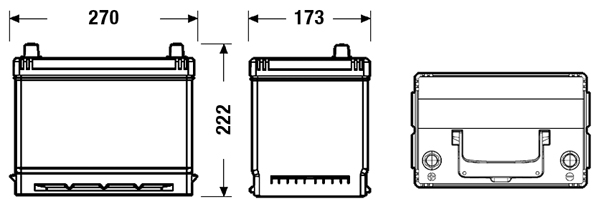 Batteria avviamento - EB705 EXIDE