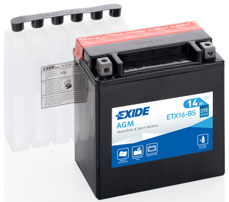 starterio akumuliatorius - ETX16-BS EXIDE